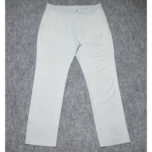 Foot Joy FJ Performance Golf Pants 36X30 Gray Geometric Cross Stretch Chino